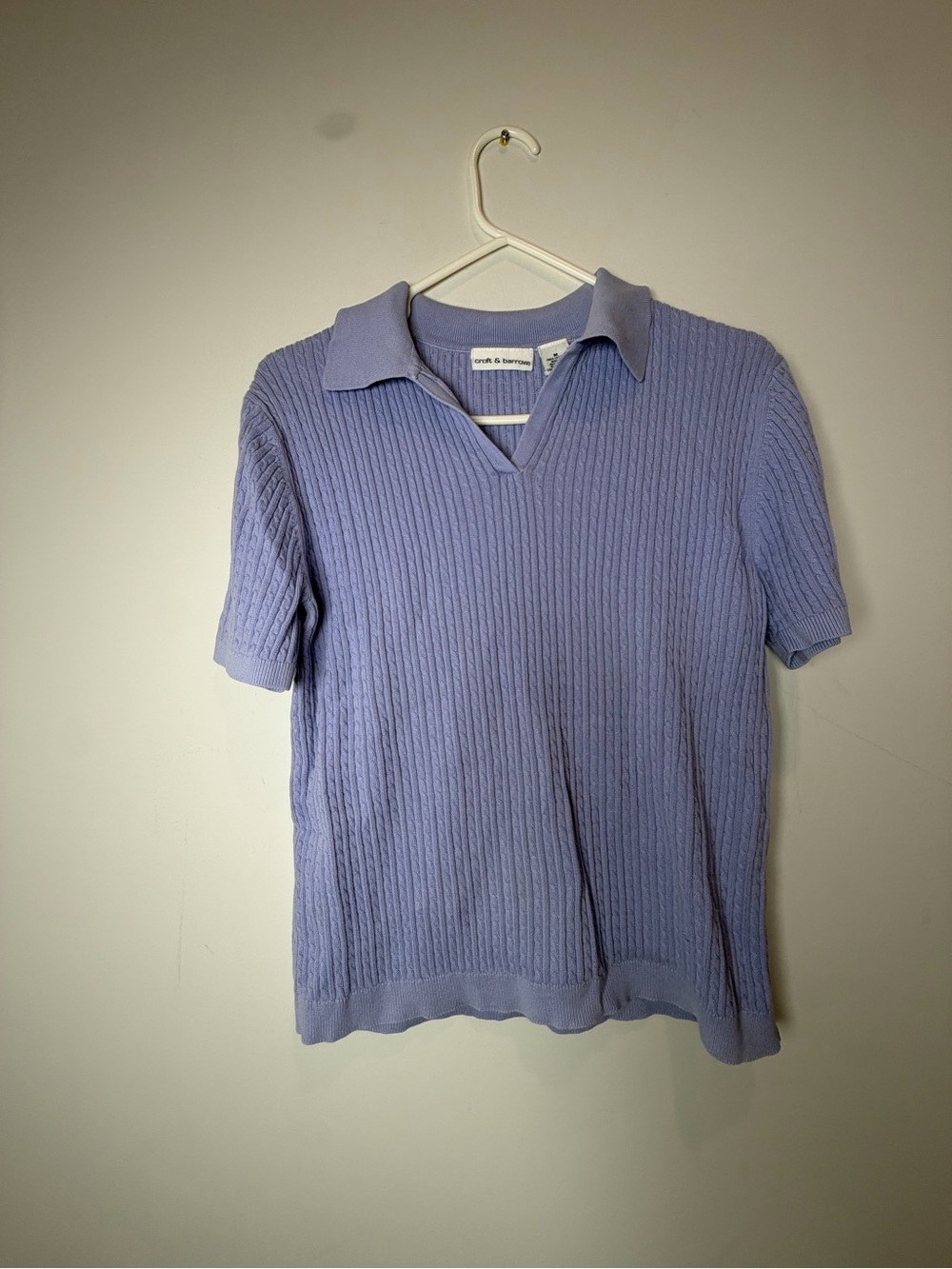croft & barrow Lavender Short-Sleeve Knit Polo Women’s M